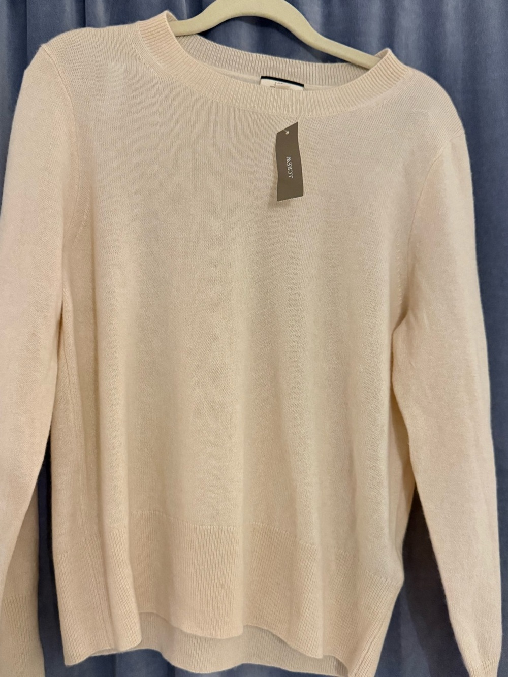 JCrew Women's Cashmere Cream Crewneck Sweater